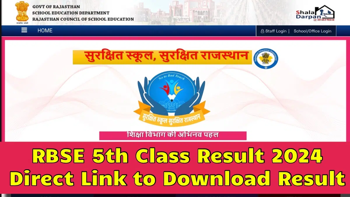 RBSE 5th Class Result 2024 Announced: Students Await their Primary Level Achievement