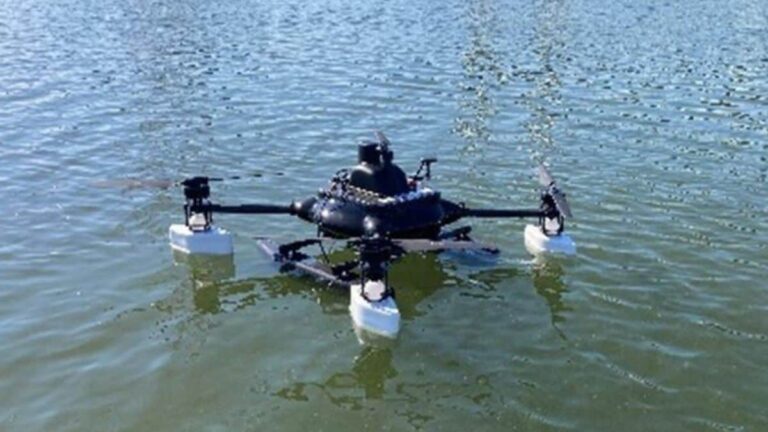 Japanese companies build a drone take off and land on water and also swim-lattestnews24