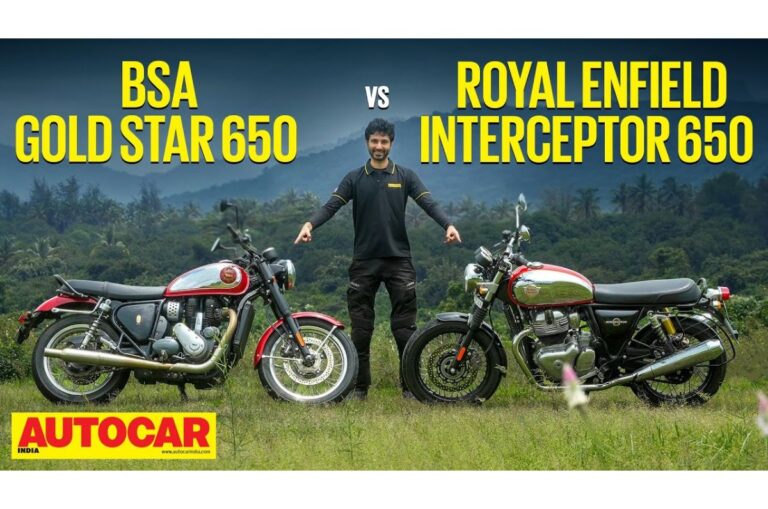 BSA Gold Star 650 vs Royal Enfield Interceptor 650 comparison video