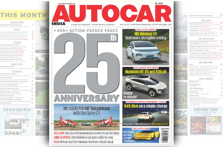 Autocar India anniversary issue, September 2024, magazine subscription, Tata Curvv EV review, Mahindra Thar Roxx driven