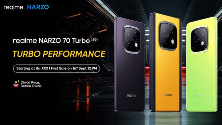 realme NARZO 70 Turbo 5G स्‍मार्टफोन लॉन्‍च, 50MP कैमरा, 12GB रैम, जानें प्राइस