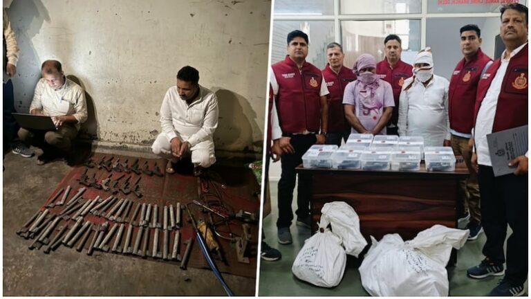 Crime Branch of Delhi Police seized a cache of weapons, guns were made in Meerut factory.