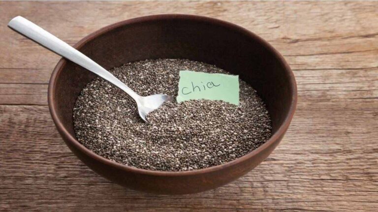 A bowl of chia seeds