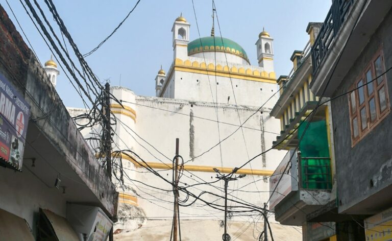 The rear side of the Shahi Jama Masjid of Sambhal.