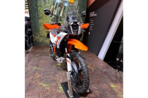 KTM has officially showcased the 390 Adventure R at EICMA 2024.