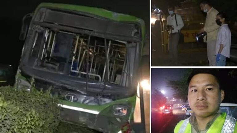 Negligence of DTC bus driver in Delhi took the lives of 2, crushed a policeman