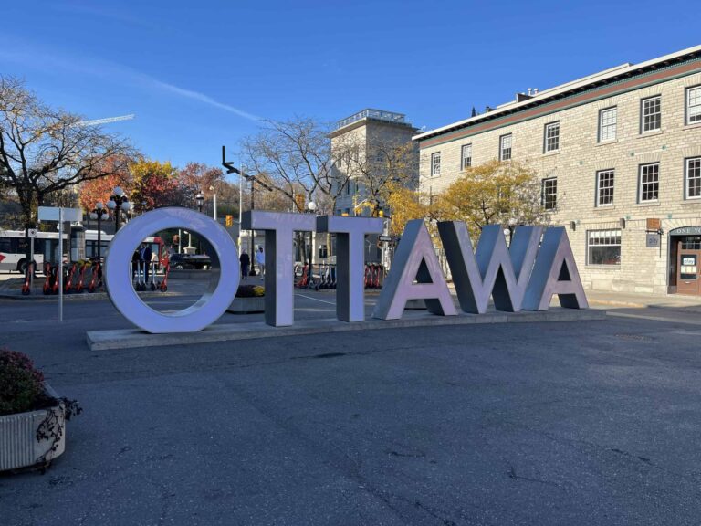 Ottawa sign in Ottawa, Canada.